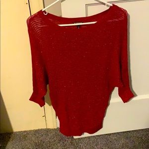 Express red sparkly shirt
